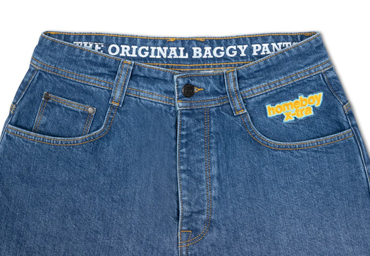 X-TRA BAGGY SHORTS WASHED BLUE