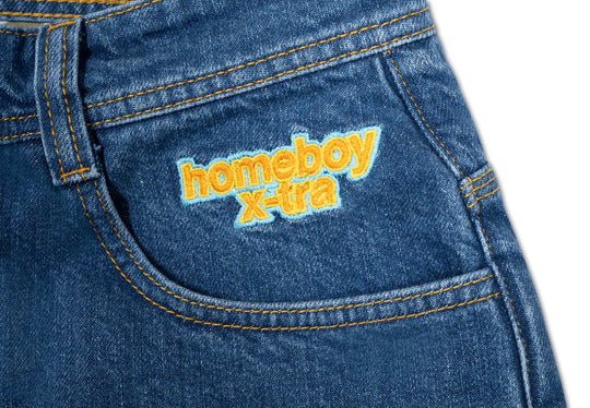 X-TRA BAGGY SHORTS WASHED BLUE