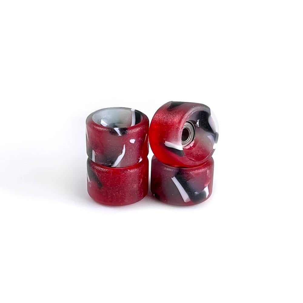 OFB PRO FINGERBOARD WHEELS-BOWL SHAPE-RED & BLACK
