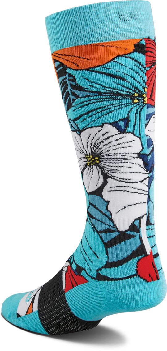 WOMENS DOUBLE SOCK FLORAL