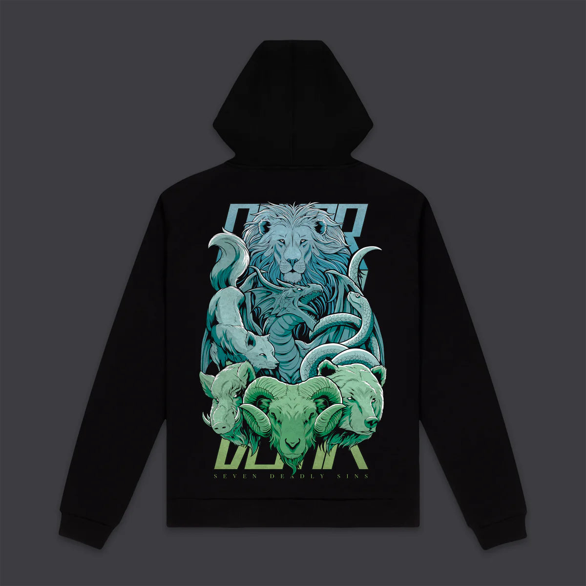 7 Deadly Sins Hoodie Black La Gabbia Street Shop
