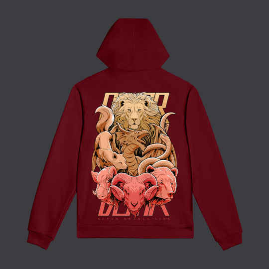 7 Deadly Sins Hoodie Bordeaux
