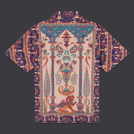 Persian Rug Bowling Shirt Beige