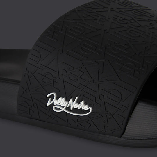 3D Monogram Slippers Black