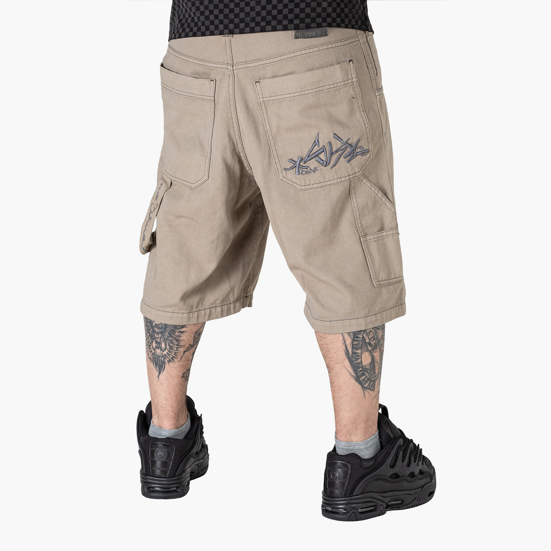 THE BLUESKIN SABBIA SHORT LOGO GRIGIO