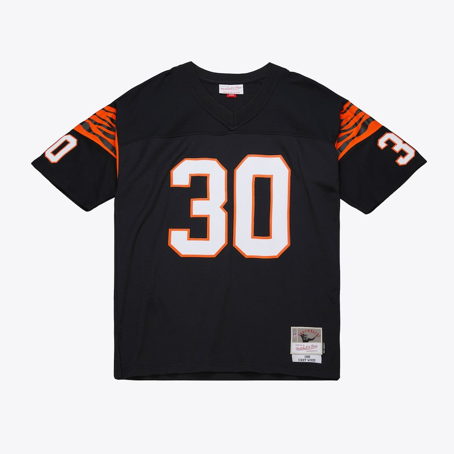 cincinnati bengals gear Men's Ickey Woods Black Cincinnati Bengals 1988 Legacy Jersey – La Gabbia Street Shop