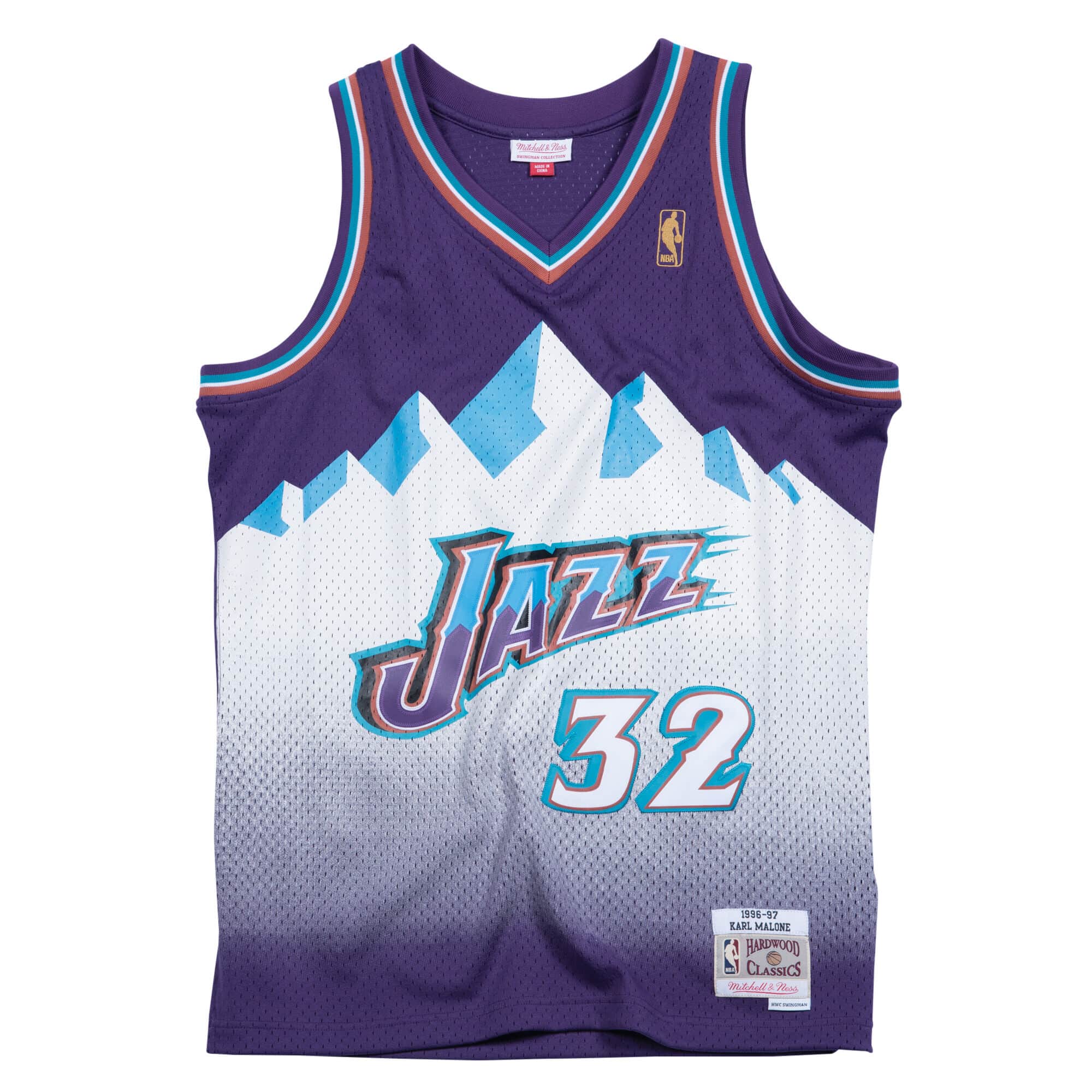 Karl Malone Utah Jazz Hardwood Classics NBA Jersey Men's Size M