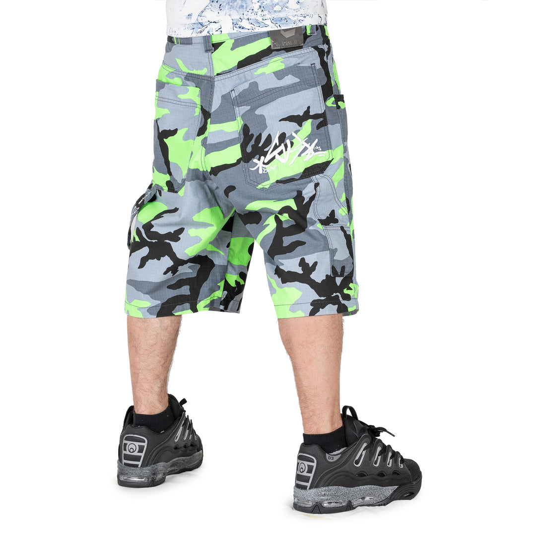 THE BLUESKIN SHORT CAMO FLUO