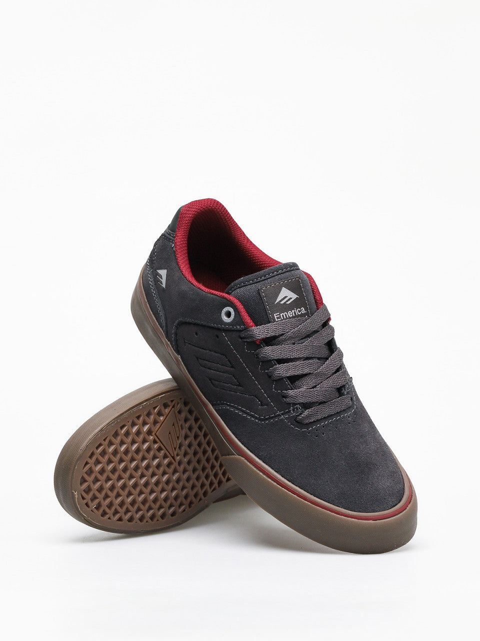 Emerica The Reynolds Low Vulc Shoes (grigio scuro / grigio / rosso)