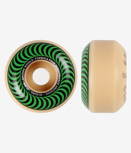 SPITFIRE FORMULA FOUR CLASSIC WHEELS (WHITE GREEN) 52MM 99A