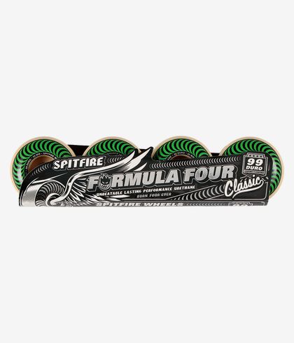 SPITFIRE FORMULA FOUR CLASSIC WHEELS (WHITE GREEN) 52MM 99A