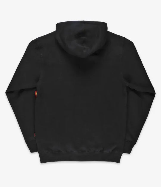 SPITFIRE OLD AND BIGHEAD FILL SLEEVE SWEATSHIRT HOODIE (BLACK)