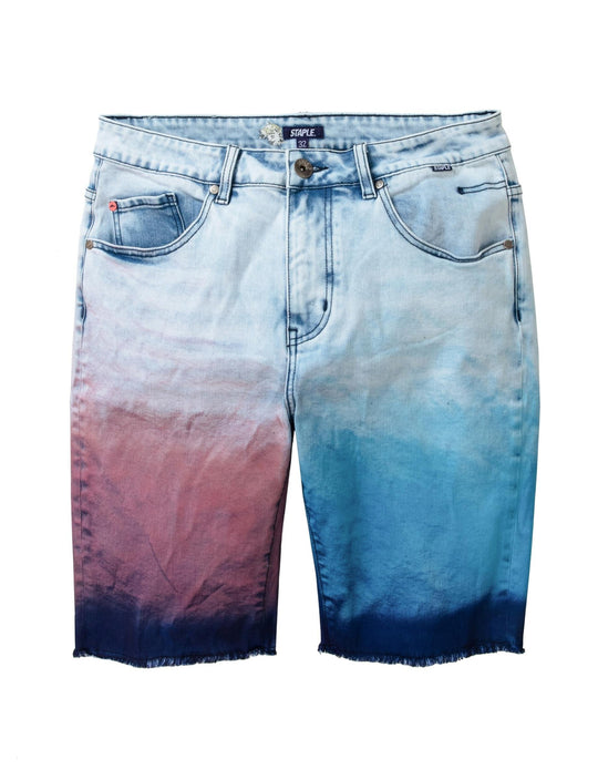 Dyed Panel Denim Short