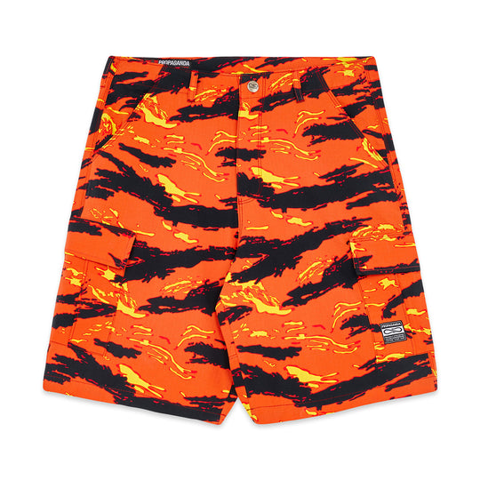 Robber Cargo Shorts Orange Camo