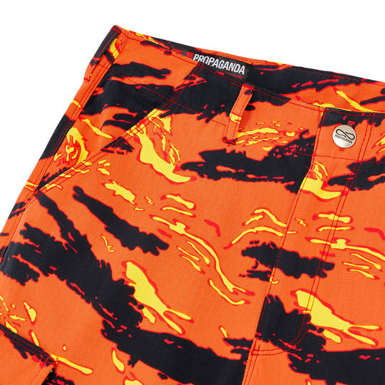 Robber Cargo Shorts Orange Camo