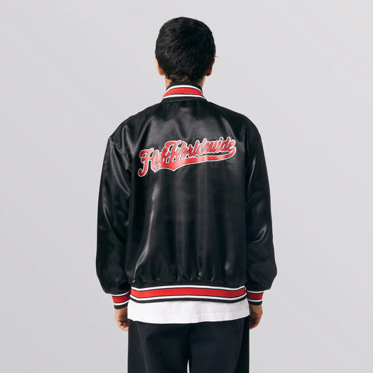 CRACKERJACK SATIN BASEBALL JACKET