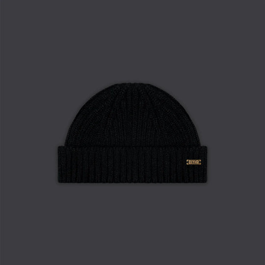 Metal Logo Sailor Beanie Black