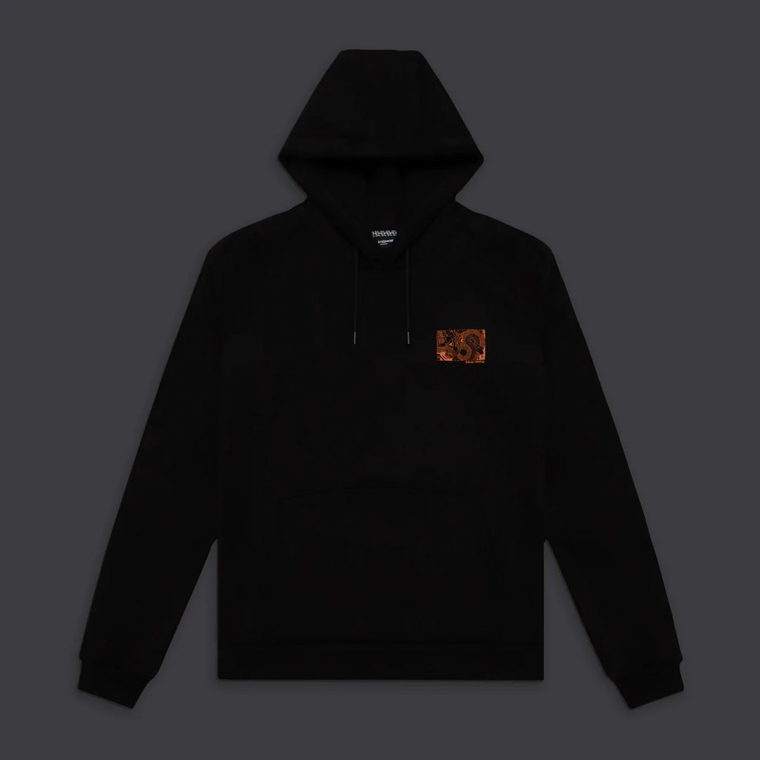 Kunyoshi Red Blue Hoodie Black