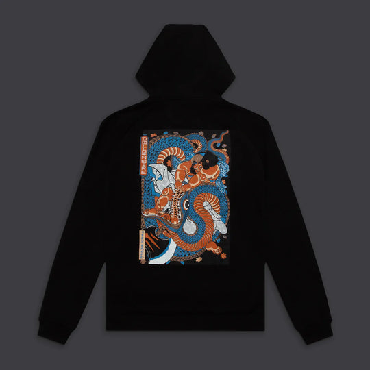 Kunyoshi Red Blue Hoodie Black