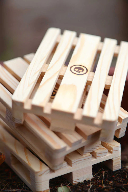 Mini pallet per tastiera in legno