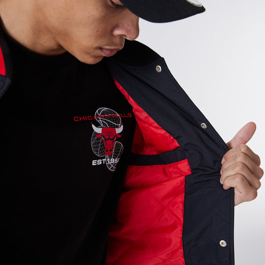 Chicago Bulls Logo Bomber Black