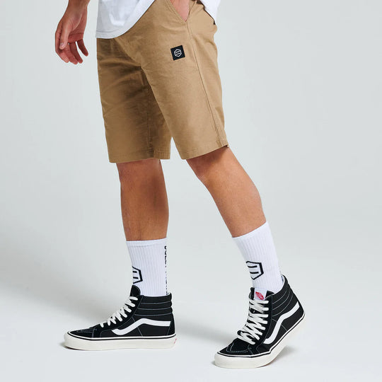 Beige ripstop shorts