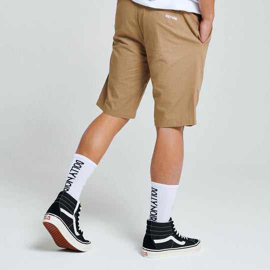 Beige ripstop shorts