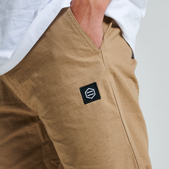 Beige ripstop shorts
