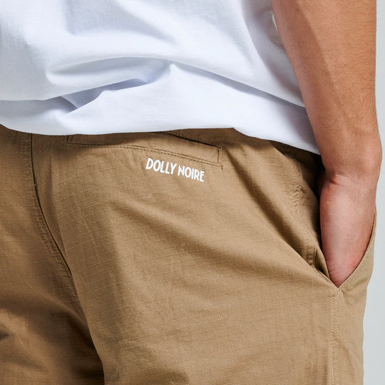 Beige ripstop shorts