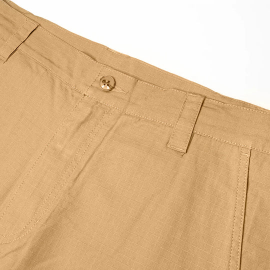 Beige ripstop shorts