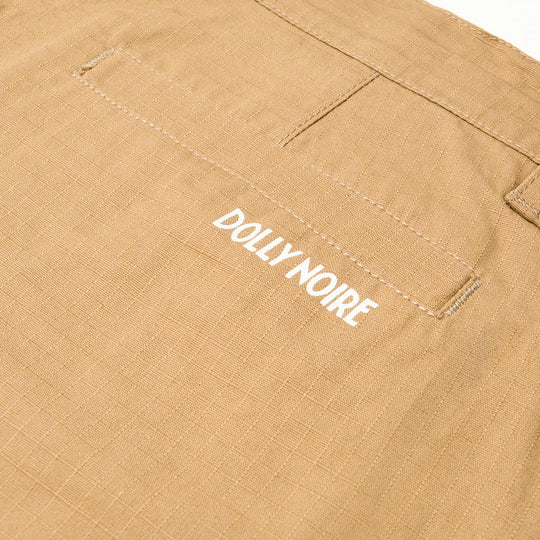 Beige ripstop shorts