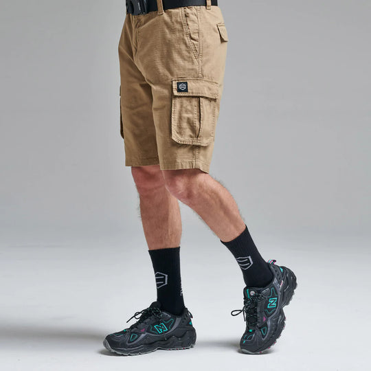Beige Ripstop Cargo Shorts