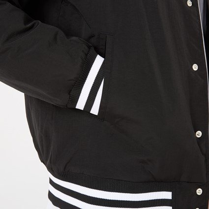 LAS VEGAS RAIDERS NFL TEAM LOGO BOMBER NERO