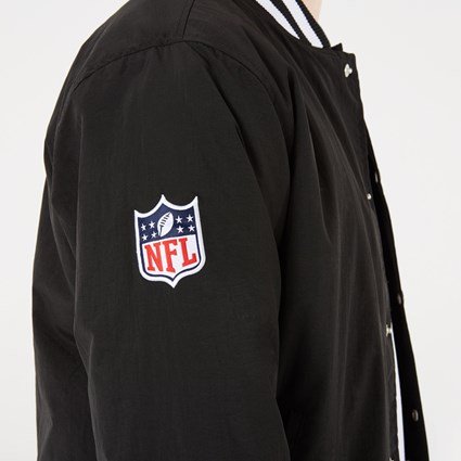 LAS VEGAS RAIDERS NFL TEAM LOGO BOMBER NERO