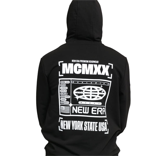 New Era Cont graphic print PO Hoody New Era black