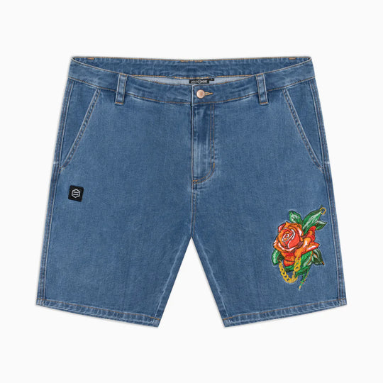 Pink Chino Denim Shorts