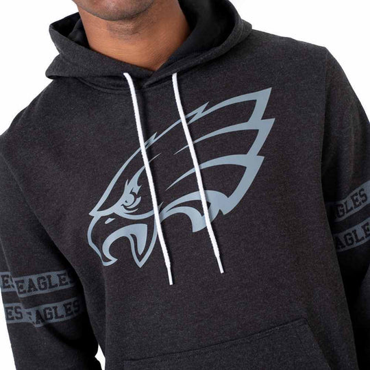 New Era Nfl Philadelphia Eagles Tonal Black Hoody Charcoal