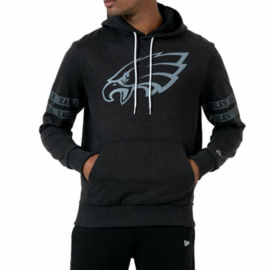 New Era Nfl Philadelphia Eagles Tonal Black Hoody Charcoal