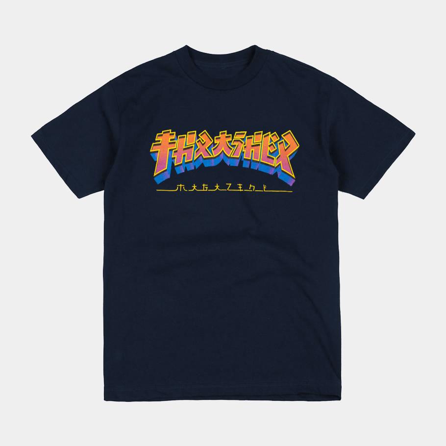 Thrasher tee outlet blue