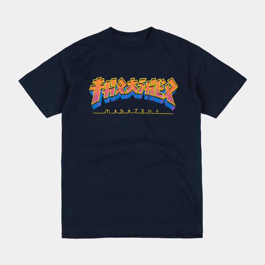 THRASHER GODZILLA BURST TEE - NAVY
