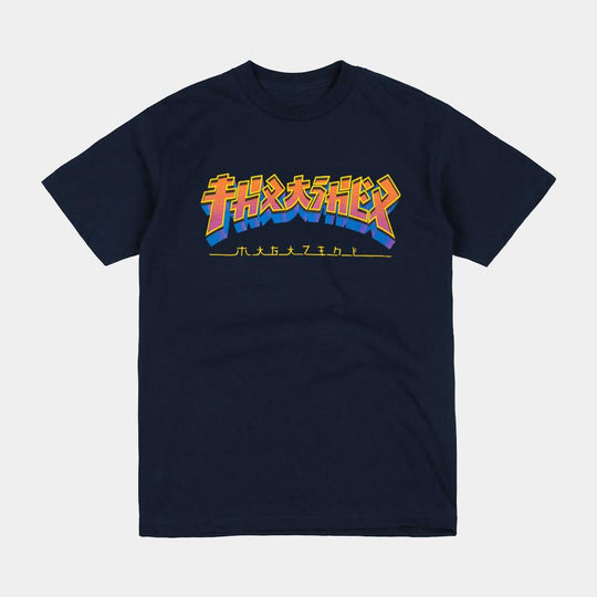THRASHER GODZILLA BURST TEE - NAVY