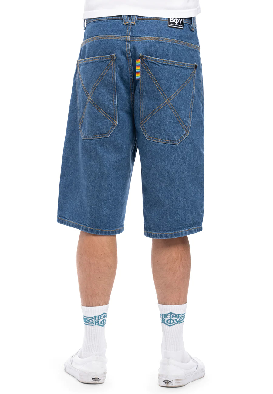 X-TRA BAGGY SHORTS WASHED BLUE