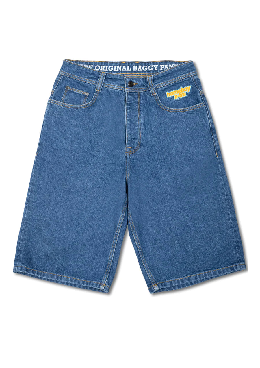 X-TRA BAGGY SHORTS WASHED BLUE