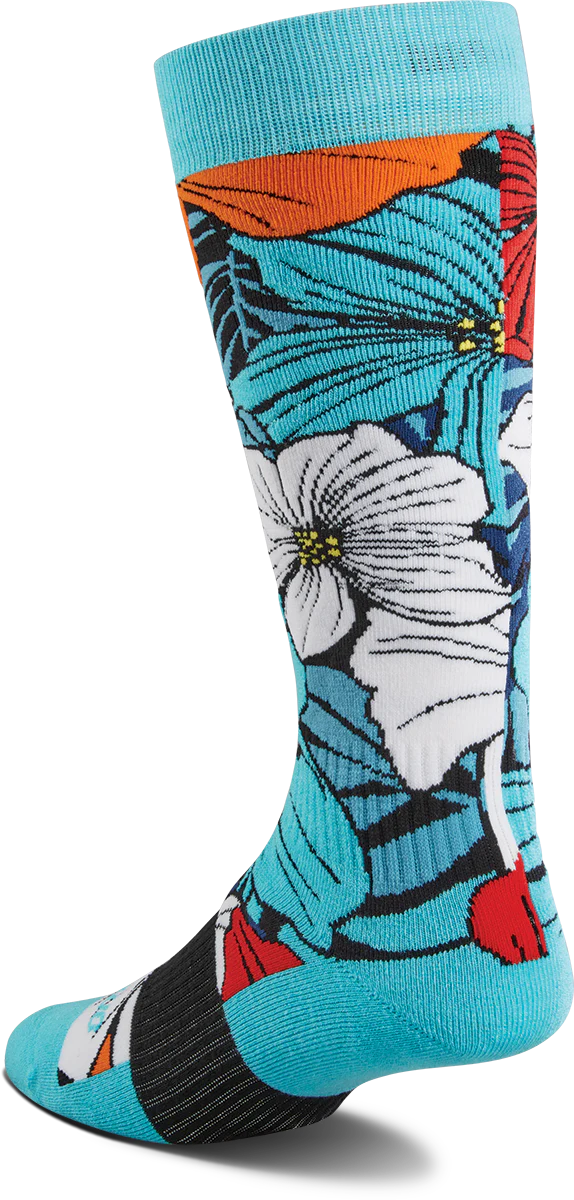 WOMENS DOUBLE SOCK FLORAL