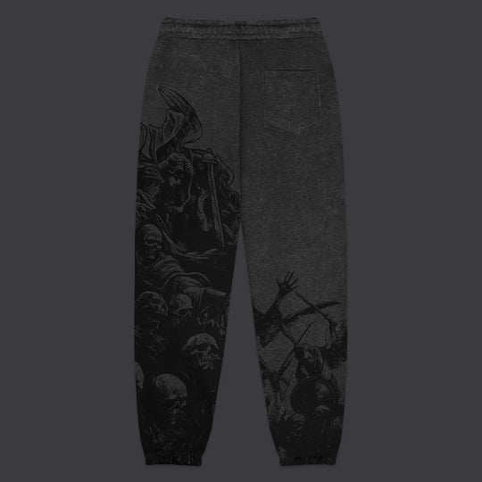 Heaven Falls Sweatpants Acid Black