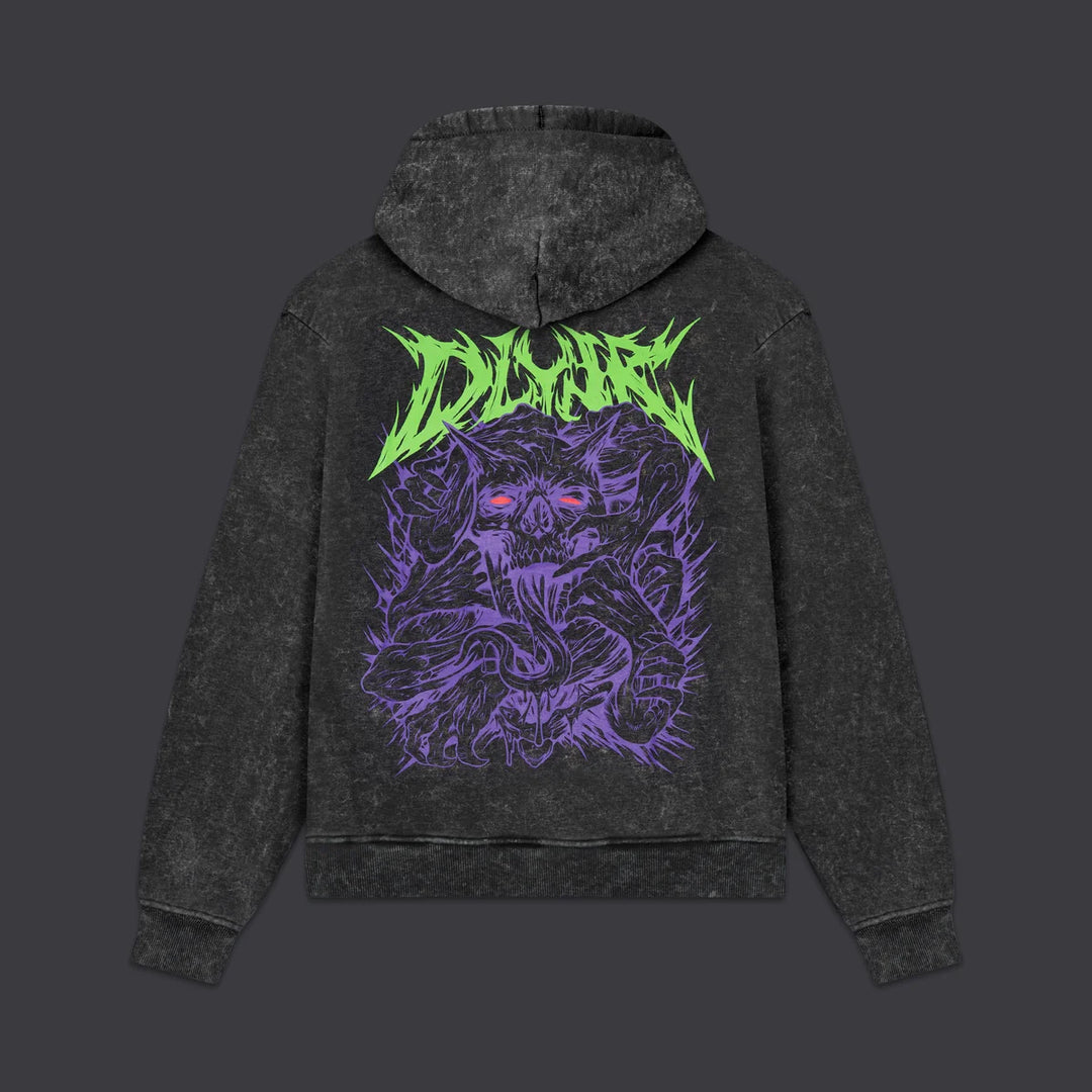 Demon's Grasp Hoodie Acid Black