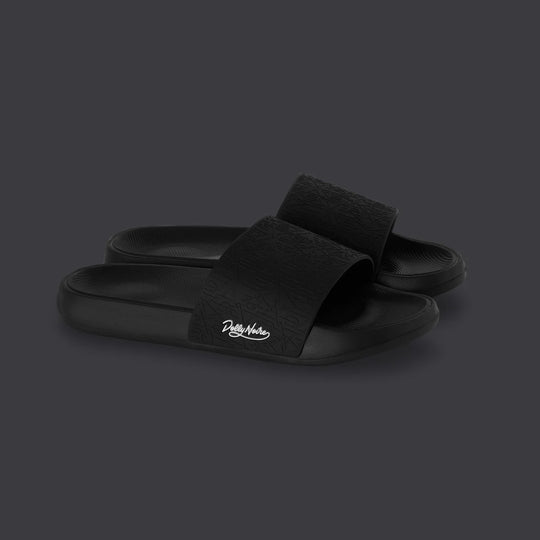 3D Monogram Slippers Black