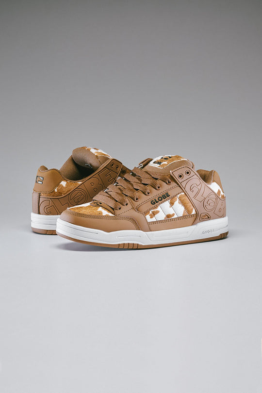 TILT - BROWN/WHITE COW - SHOES