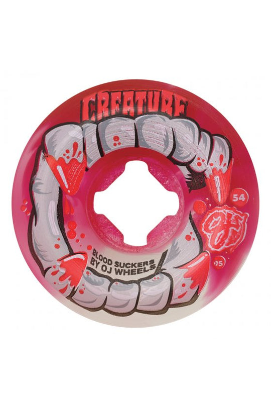 OJ - 54mm DNA Curbsuckers Bloodsuckers Red Clear Swirl 95a
