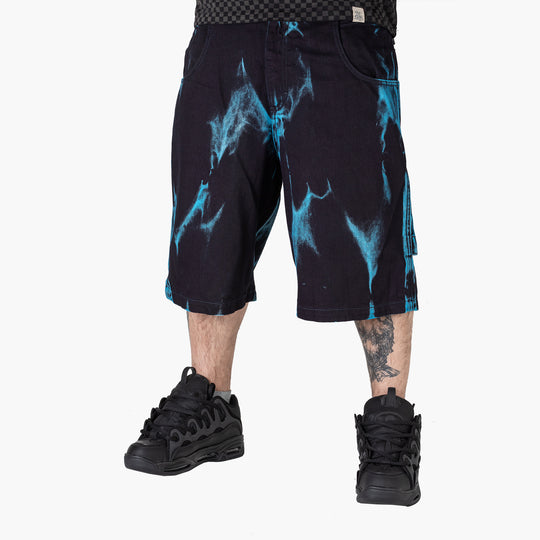 THE BLUESKIN NERO E BLU SHORT LOGO BLU